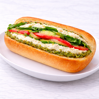 Basil Ricotta Veggie sandwich